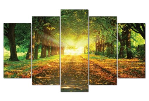 Tranh đồng hồ hàng cây nắng vàng TN0101