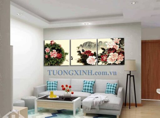 Tranh treo tường hoa mẫu đơn PT0111