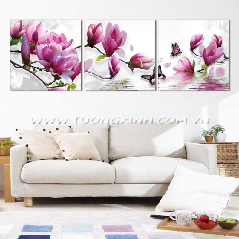 Tranh treo tường hoa mộc lan HL0178 - Ảnh 3