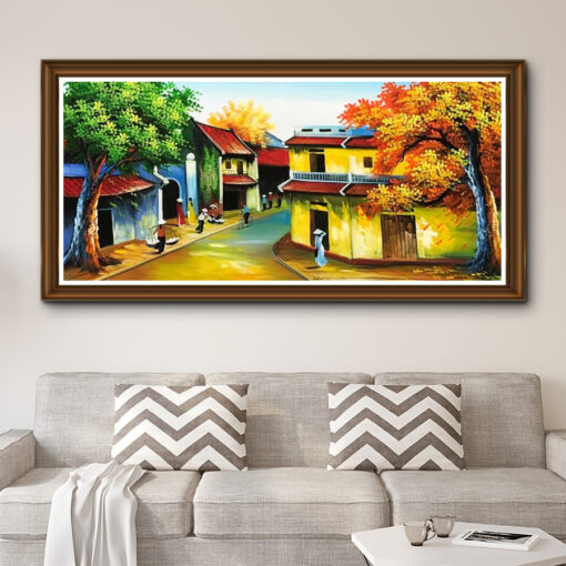 Tranh sơn dầu phố cổ SD430