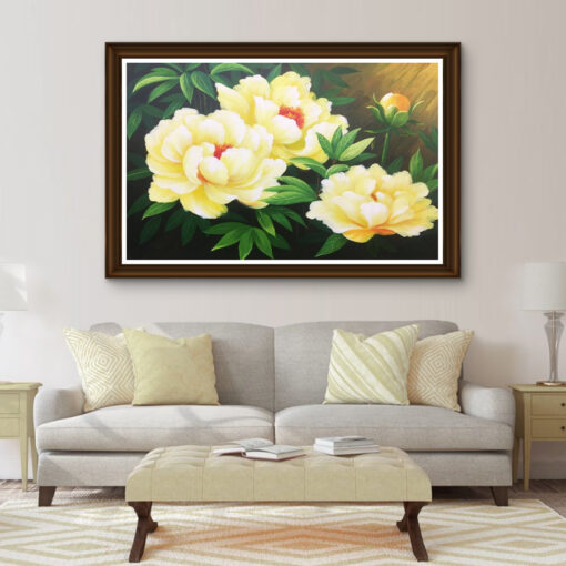 Tranh sơn dầu hoa lá SD422