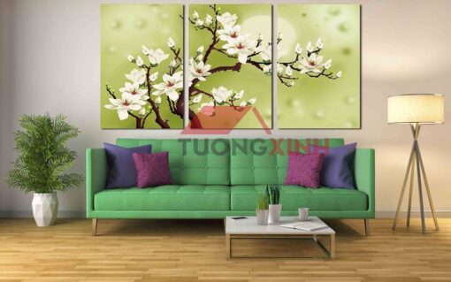 Tranh treo tường mộc lan nghệ thuật PK0171