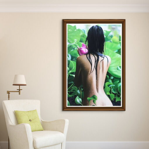 Tranh sơn dầu cô gái SD454