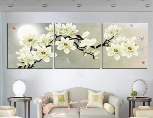Tranh treo tường hoa mộc lan trắng HL476