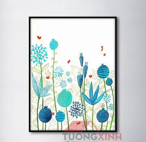 Tranh treo tường Scandinavia hoa lá SCA083