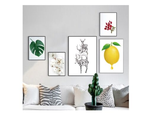 Tranh treo tường Scandinavia hoa lá SCA0153