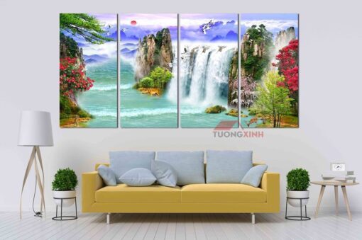 Tranh treo tường sơn thủy hữu tình PT518