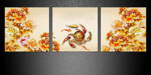 Tranh treo tường cửa ngư quần hội PT497