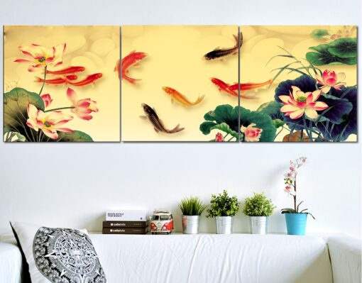 Tranh treo tường cửa ngư quần hội PT501