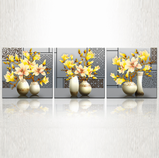 Tranh  treo tường hoa lục bình hoa mộc lan HL540