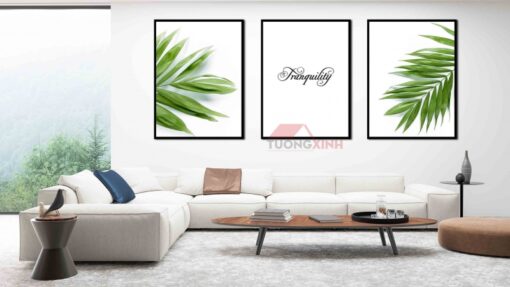 Tranh treo tường Scandinavia lá cây SCA202