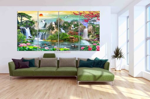 Tranh phong cảnh Sơn thủy hữu tình TN376