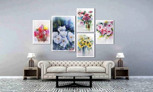 Tranh treo tường Scandinavia hoa lá SCA283