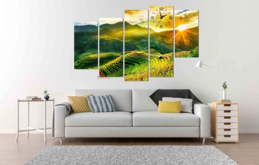 Đồng hồ treo tường nghệ thuật 2020 57 Tranh đồng hồ thiên nhiên TN831