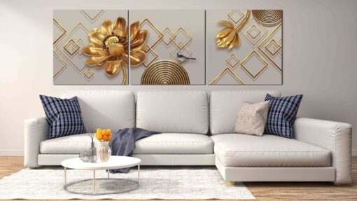 Tranh treo tường Hoa Sen Vàng HL894