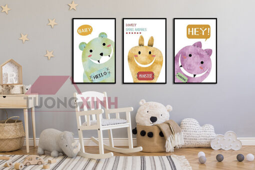 Tranh trang trí 3 chú gấu ngộ nghĩnh SCA445