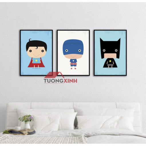 Tranh trang trí phòng bé các siêu anh hùng SCA664