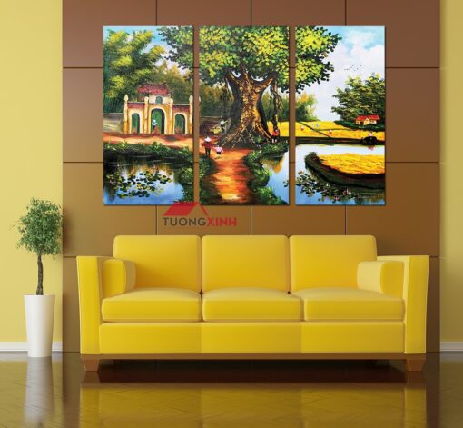 Tranh đồng quê treo phòng khách TN1429