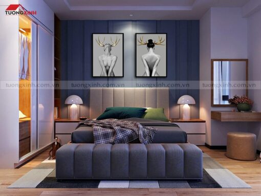 Tranh treo tường phòng ngủ chân dung cô gái nghệ thuật SCA820A