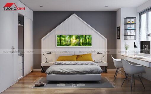 Tranh treo tường phòng ngủ phong cảnh rừng xanh SCA601A