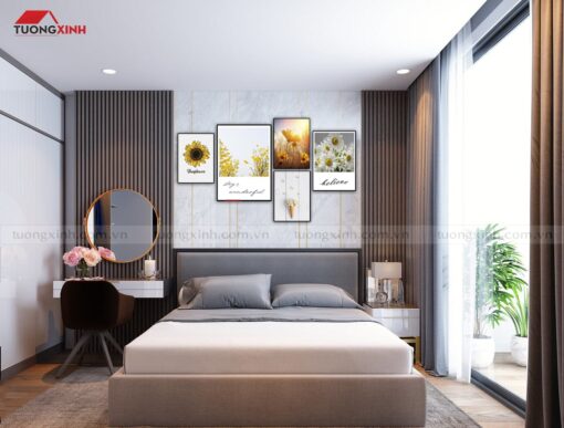 Tranh treo tường phòng ngủ hoa nghệ thuật SCA682A