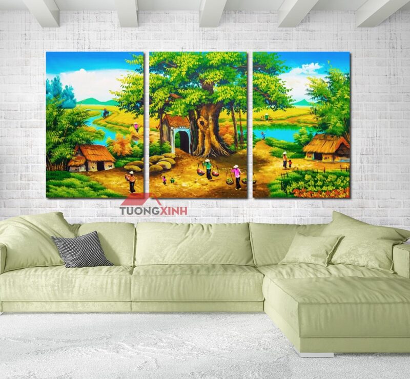 Tranh đồng quê trang trí nhà đẹp TN1445