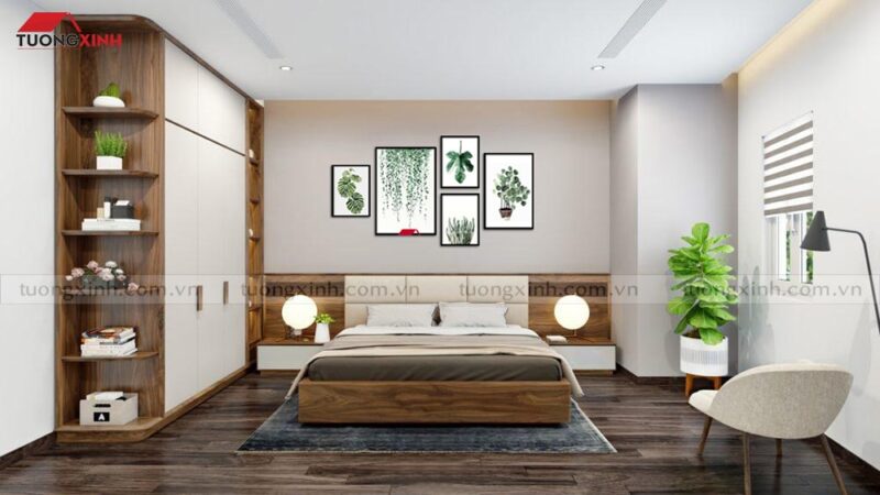 Tranh lá cây trang trí phòng ngủ SCA1291A