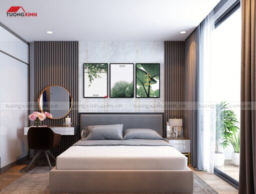 Tranh chủ đề lá cây trang trí phòng ngủ SCA1285A