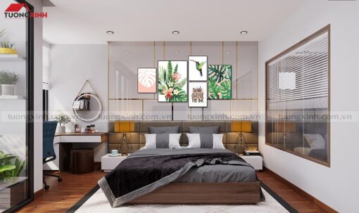 Tranh treo tường phòng ngủ hiện đại chủ đề Lá Cây SCA1283A