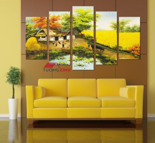 Tranh phòng khách phong cảnh đồng quê TN1467