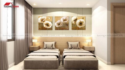 Tranh treo tường phòng ngủ hoa nghệ thuật NT876
