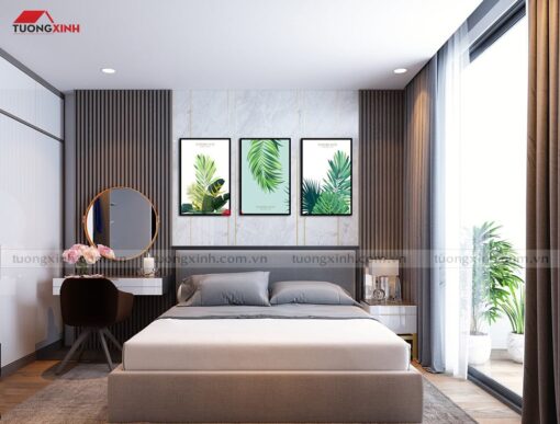 Tranh khung lá cây trang trí phòng ngủ SCA1279A