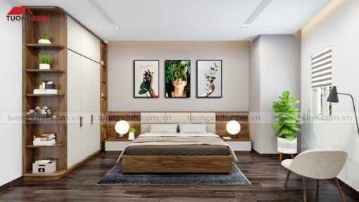 Tranh khung treo tường phòng ngủ nghệ thuật hiện đại SCA1396A