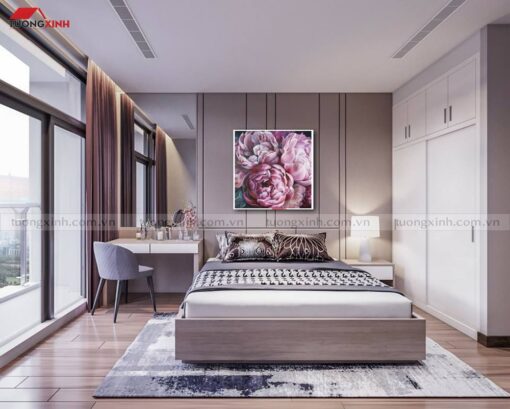 Tranh treo tường phòng ngủ hoa mẫu đơn SCA670A
