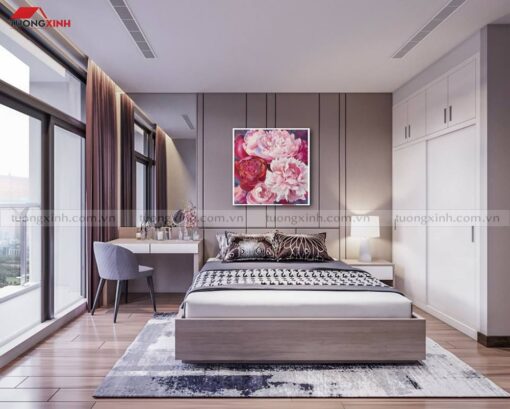 Tranh treo tường phòng ngủ hoa mẫu đơn SCA663A