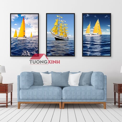 Tranh treo phòng khách Thuận Buồm Xuôi Gió PT1386