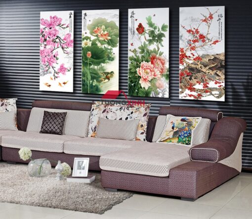 Tranh treo tường phong thủy Tứ Quý TQ1367