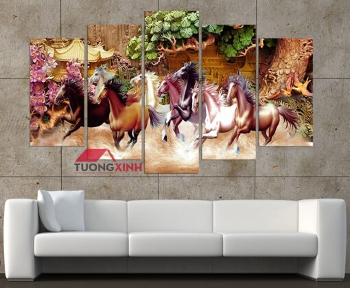 Tranh phong thủy phòng khách Mã Đáo Thành Công PT1310