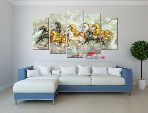 Tranh treo tường phòng khách Mã Đáo Thành Công PT1324