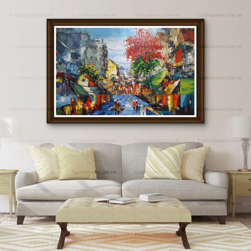 Tranh sơn dầu phong cảnh nghệ thuật SD479