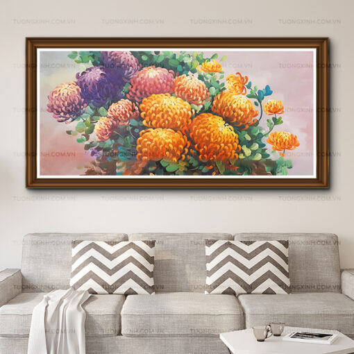 Tranh sơn dầu hoa nghệ thuật SD474