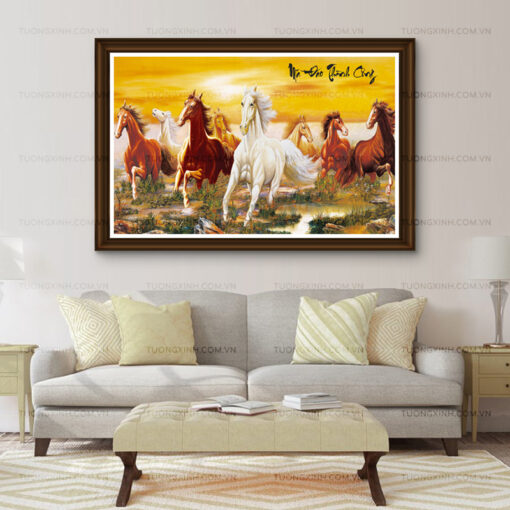 Tranh sơn dầu mã đáo thành công SD490