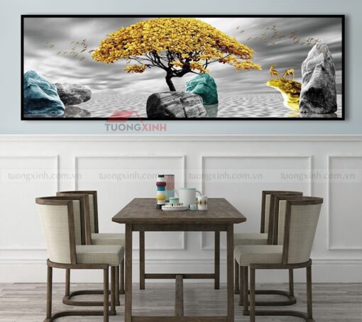 Tranh treo tường phòng khách nghệ thuật hiện đại NT1567