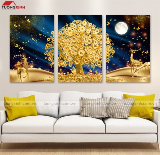 Tranh treo tường nghệ thuật hươu nai NT1778