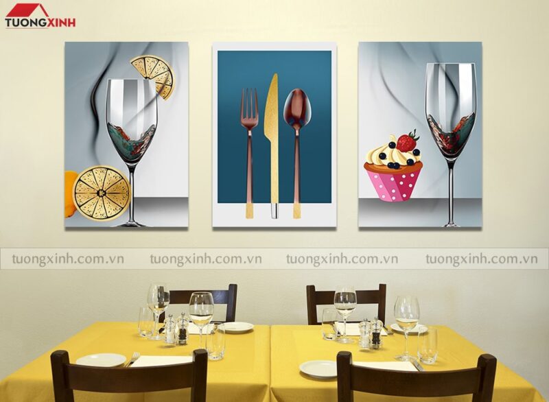 Tranh trang trí phòng ăn nghệ thuật hiện đại PA1737