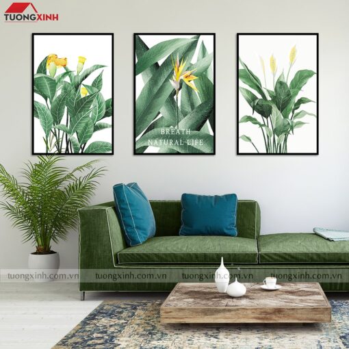 Tranh khung trang trí chủ đề lá cây SCA1788