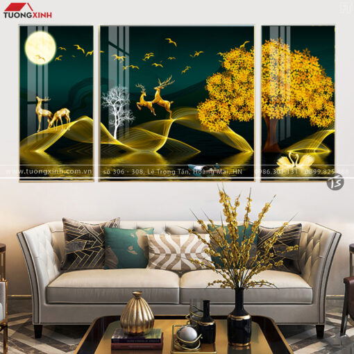 Tranh hươu phong cảnh nghệ thuật TG140