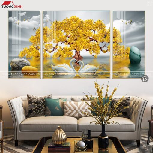 Tranh thiên nga phong cảnh nghệ thuật TG147