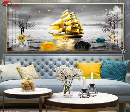 Tranh thuyền thuận buồm xuôi gió TG104