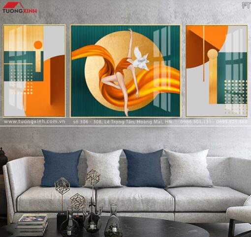 TRANH TRÁNG GƯƠNG CÔ GÁI NGHỆ THUẬT TG208